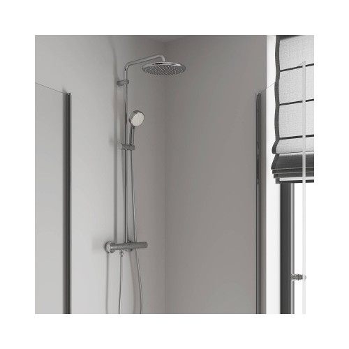 Душевая система GROHE Tempesta Cosmopolitan 250 CUBE с термостатом настенного монтажа, хром 26689000