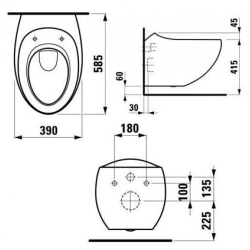 Унитаз подвесной Laufen Alessi One 820976