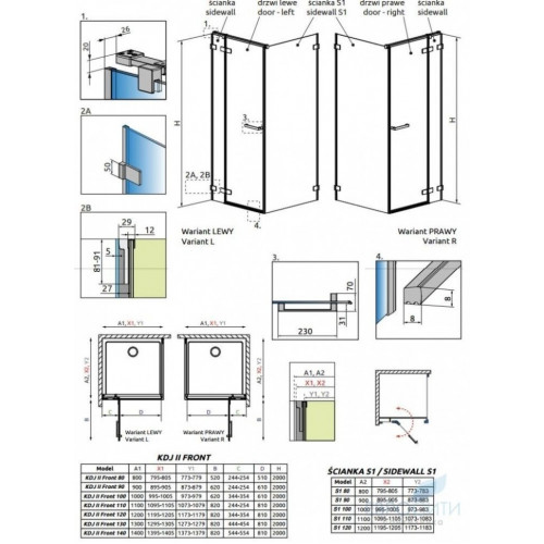 Душевой уголок Radaway Arta KDJ II 140x90