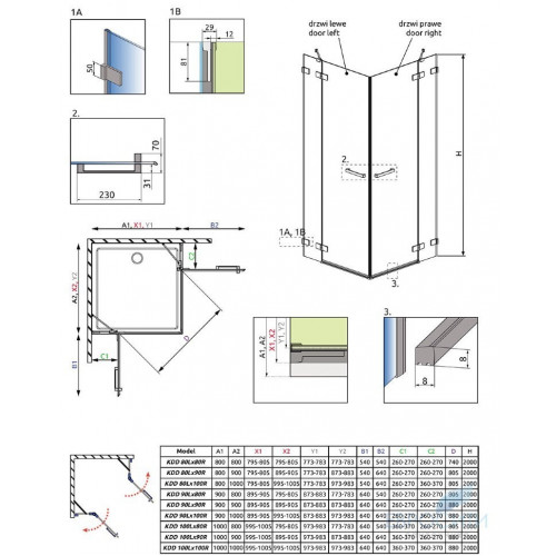 Душевой уголок Radaway Euphoria KDD 90x90