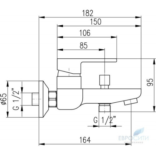 Смеситель для ванны Rav Slezak Vltava VT454.5