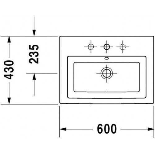 Умывальник врезной Duravit 2nd Floor 60x43 034760