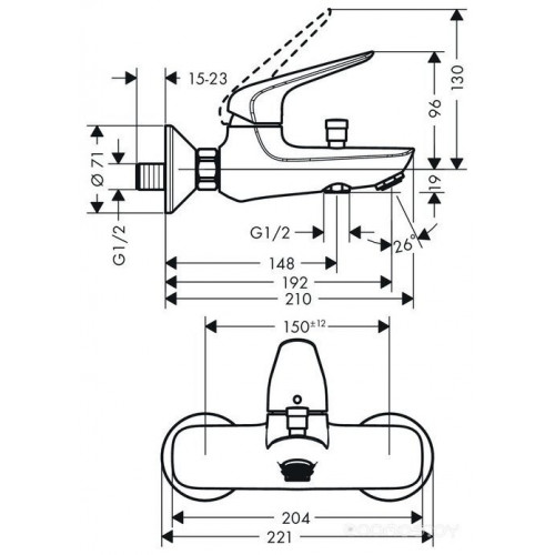 Смеситель Hansgrohe Novus 71040000