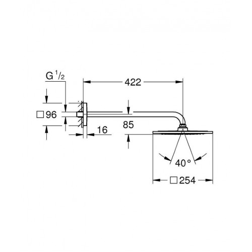 Верхний душ Grohe Rainshower F-Series 10" 26259000