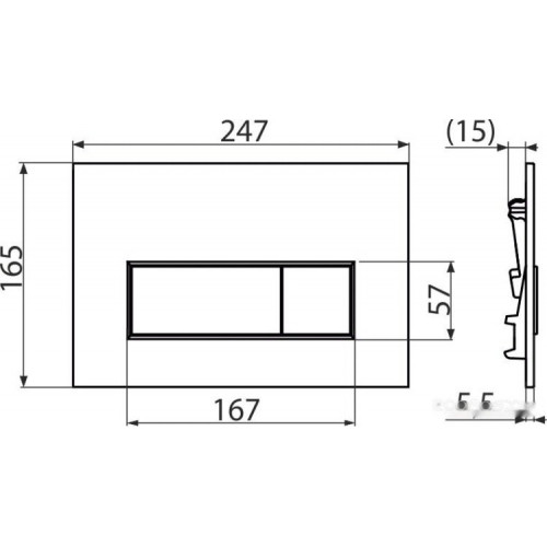 Система инсталляции Alcaplast AM101/1120 с клавишей смыва Thin M571