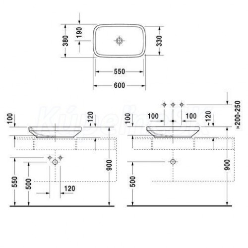 Умывальник врезной Duravit DuraStyle 60x43 037260