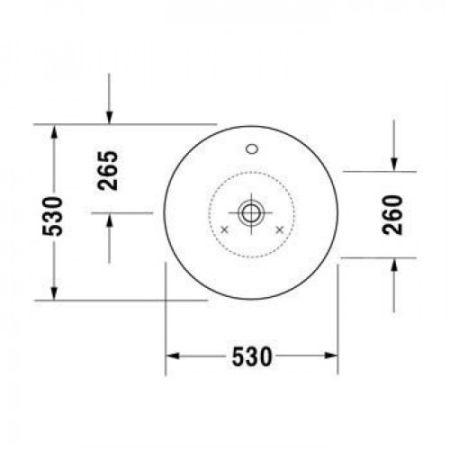 Умывальник Duravit Starck 1 D530, накладной 040853