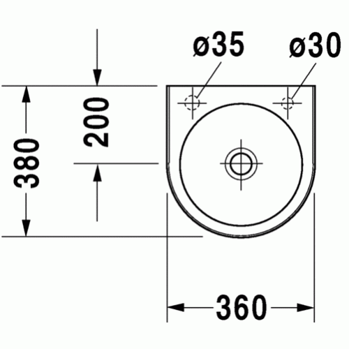 Умывальник Duravit Architec 36x38 076635 00