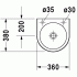 Умывальник Duravit Architec 36x38 076635 00