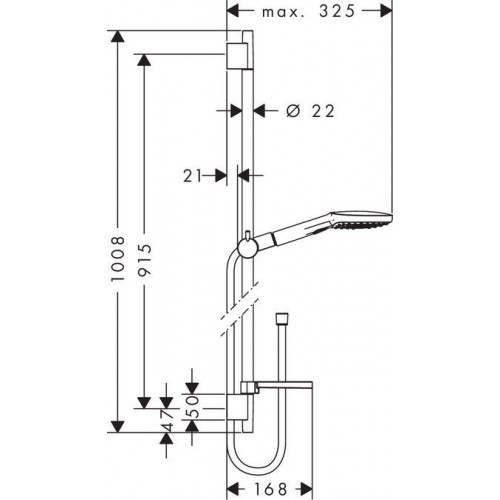 Душевая стойка Hansgrohe Raindance Select E120 3jet 90 26621000