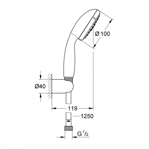 Душевой гарнитур Grohe New Tempesta 100 III 27849001