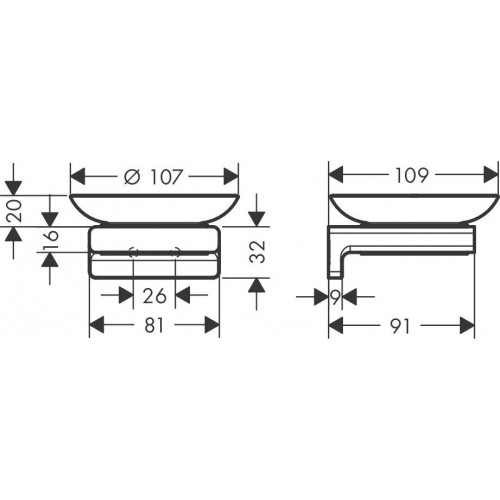 Мыльница Hansgrohe AddStoris 41746670 черный матовый