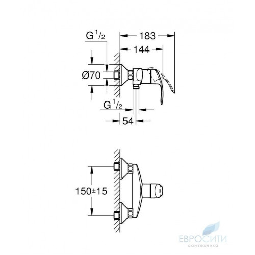 Набор псевдобиде Grohe Eurosmart 33555002 + 27513001