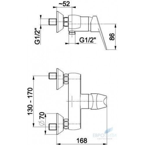 Смеситель для душа Armatura Topaz 4016-010