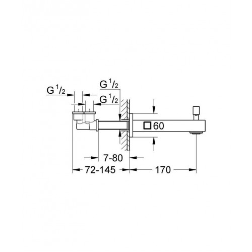 Каскадный излив для ванны Grohe Allure Brilliant 13319000