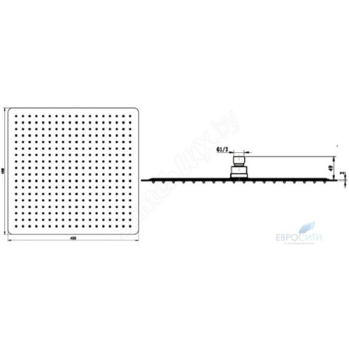 Верхний душ Villeroy&Boch 400x400