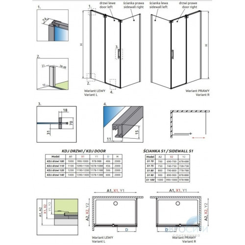 Душевой уголок Radaway Espera KDJ 100x90