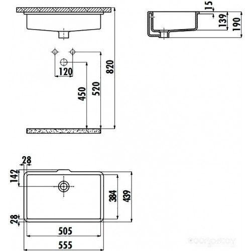 Умывальник Creavit TP 51x38 TP738-00CB00E-0000