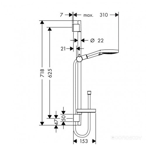 Душевой гарнитур Hansgrohe Raindance Select [26630000]