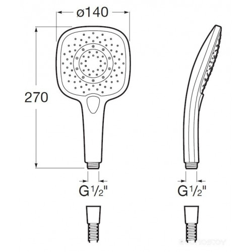 Душевая лейка Roca 5B1110CB0