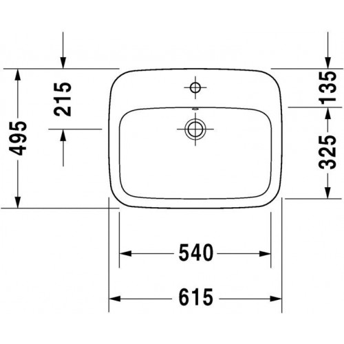 Умывальник врезной Duravit DuraStyle 61x49 037462