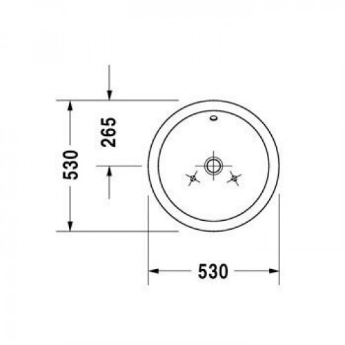 Умывальник Duravit Starck 1 D530, накладной 044753