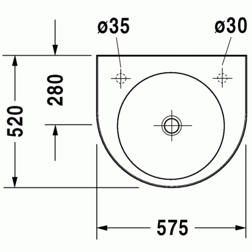 Умывальник Duravit Architec 57x52 044958