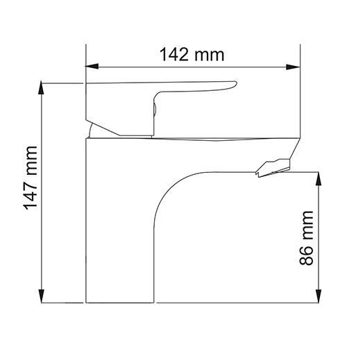 Смеситель для умывальника WasserKraft Leine 3503