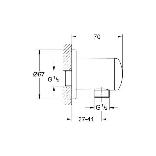 Подключение для душевого шланга Grohe Relexa plus 28671000