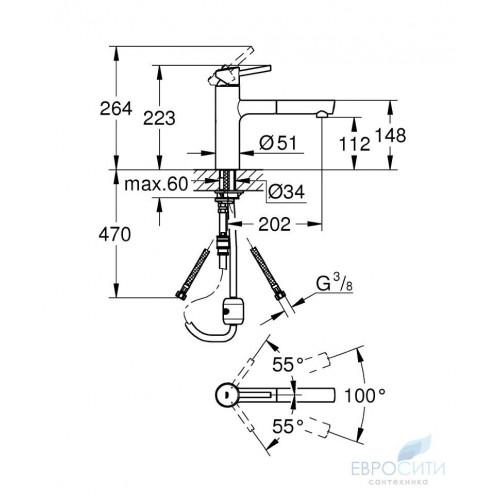 Смеситель для кухни Grohe Concetto 31129001