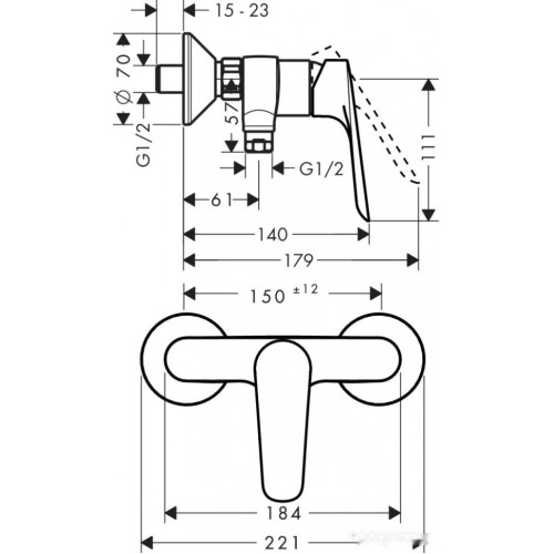 Смеситель Hansgrohe Logis E 71610000