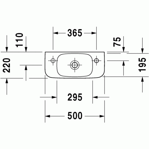 Умывальник Duravit DuraStyle 50x22 071350