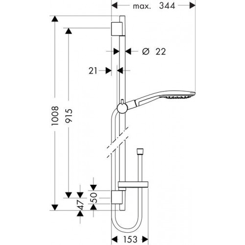 Душевая стойка Hansgrohe Raindance Select S150 3jet 90 27803000