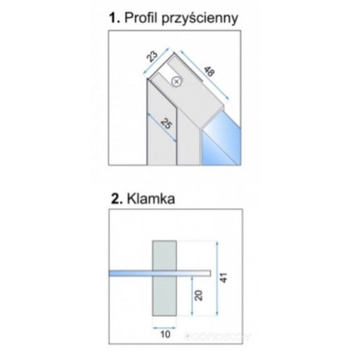 Душевая дверь Rea Fold MODUL 90 K7442