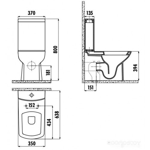 Унитаз Creavit Lara LR360-00CB00E-0000