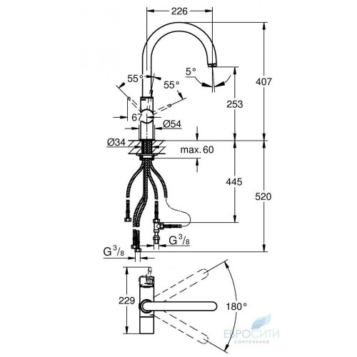 Смеситель для кухни Grohe Blue 33251000 (под фильтр)