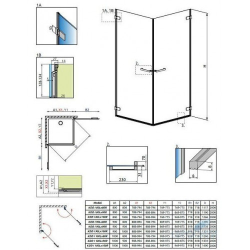 Душевой уголок Radaway Arta KDD II 90x90