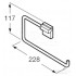 Держатель полотенец кольцо Roca Rubik A816847001