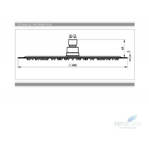 Верхний душ Villeroy&Boch D300