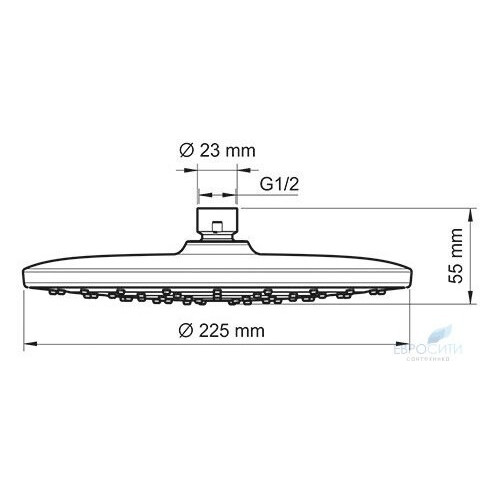 Верхний душ WasserKraft 225x225 A077