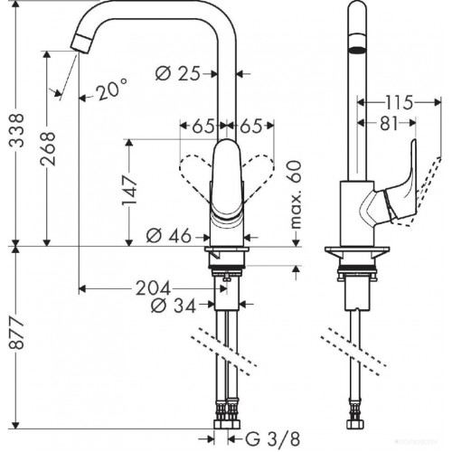 Смеситель Hansgrohe Focus E 2 31820000