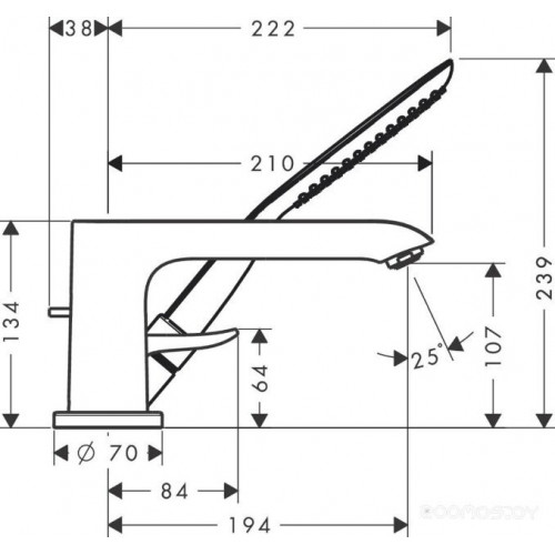 Смеситель Hansgrohe Metris 31190000