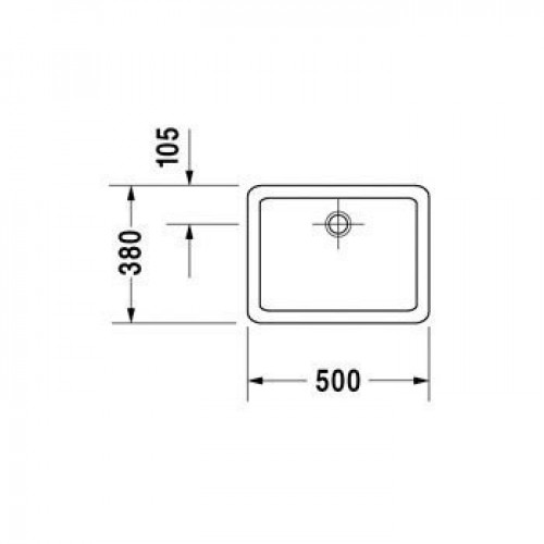 Умывальник Duravit Vero 50x38, накладной 045550