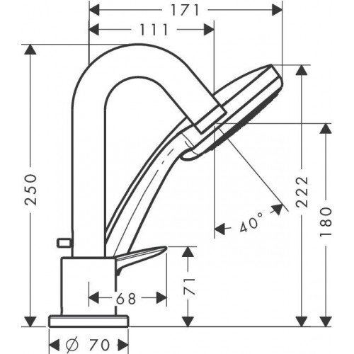 Смеситель для ванны Hansgrohe Logis 71313000