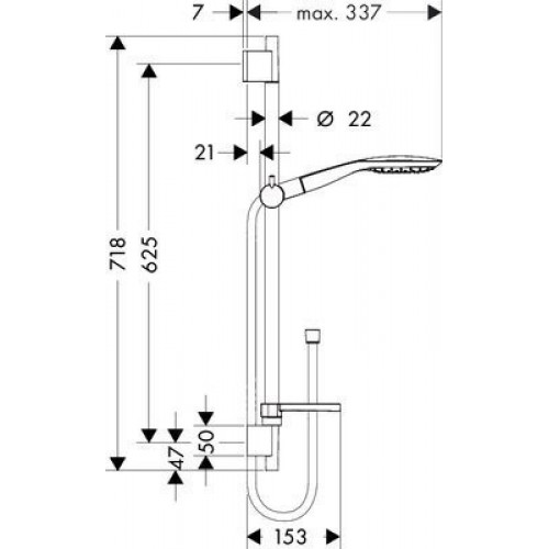 Душевая стойка Hansgrohe Raindance Select E150 3jet 65 27856000