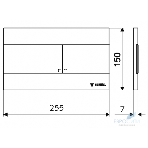 Кнопка для инсталляции Schell Place (нержавеющая сталь)