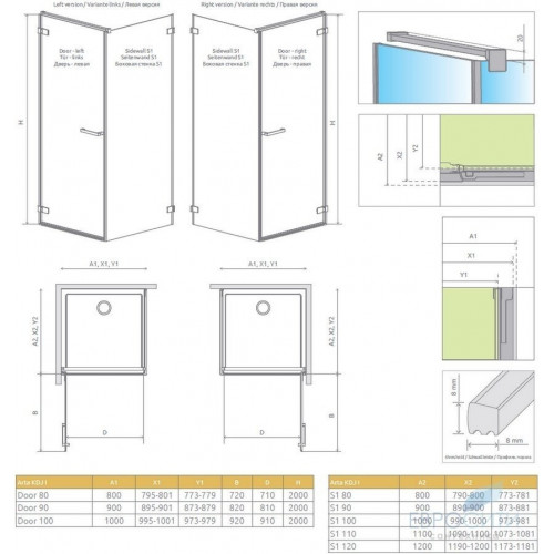 Душевой уголок Radaway Arta KDJ I 80x80