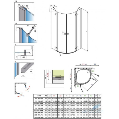 Душевой уголок Radaway Essenza New PDD 90x90