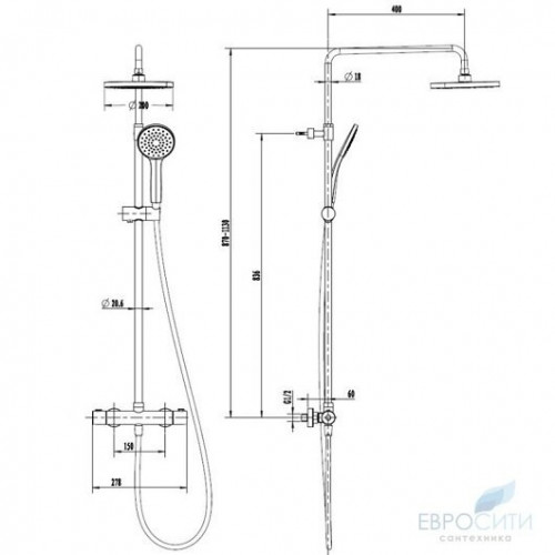 Душевая стойка Villeroy&Boch Universal TVS00000600061