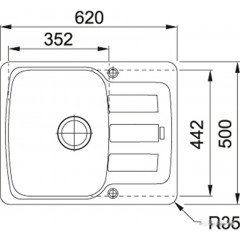 Кухонная мойка Franke Antea AZG 611-62 (белый)